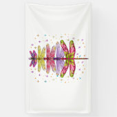 Funny Dragonfly-kerstboom Spandoek (Verticaal)