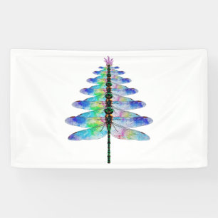 Funny Dragonfly-kerstboom Spandoek
