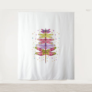 Funny Dragonfly-kerstboom Wandkleed