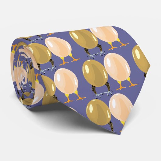 Funny dragons and chickens egg Stropdas (Opgerold)