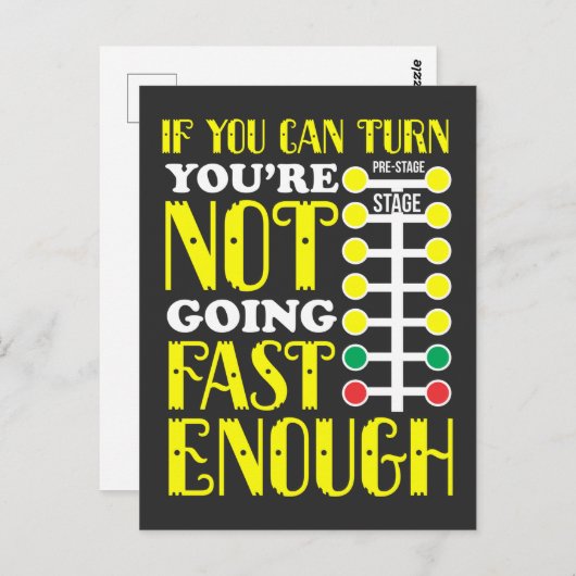 Funny Dragster Driver Race Car Enthusiast Briefkaart (Voorkant / Achterkant)