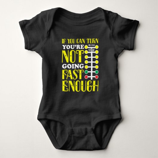Funny Dragster Driver Race Car Enthusiast Romper (Voorkant)