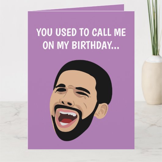 Funny Drake Crying, grappige Happy Birthday Card Kaart (Voorkant)