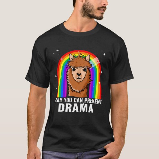 funny drama Llama for girls llama gift T-shirt (Voorkant)