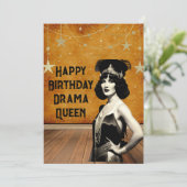 Funny  Drama Queen Birthday Kaart (Staand voorkant)