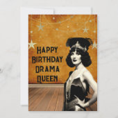 Funny  Drama Queen Birthday Kaart (Voorkant)