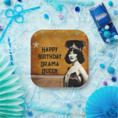 Funny  Drama Queen Birthday Papieren Bordje (Feest)