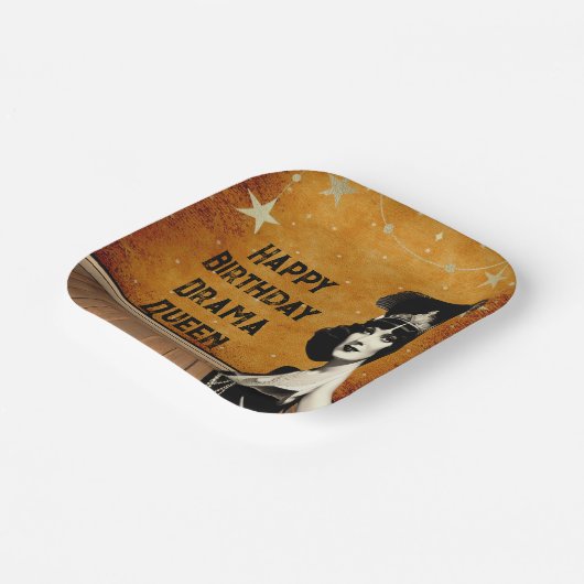 Funny  Drama Queen Birthday Papieren Bordje (Gebogen)