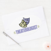 Funny Drama Theater Ovale Sticker (Envelop)