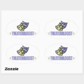 Funny Drama Theater Ovale Sticker (Vel)
