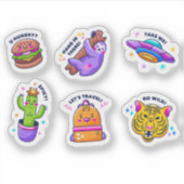 Funny drawing sticker set (Voorkant)