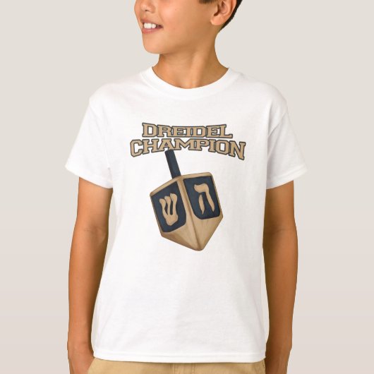 Funny Dreidel Champion Hanukkah Family Fun T-shirt (Voorkant)