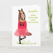 Funny dressage horse illustratie verjaardagskaart kaart (Voorkant)