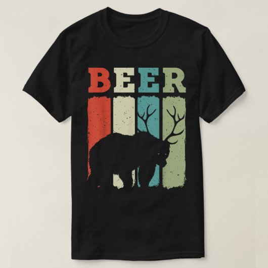 Funny  Drink Beer Deer Beer T-Shirt (Design voorkant)