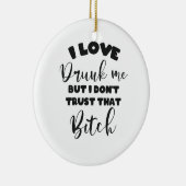 Funny Drink Citaat Vrouwen Wijn Keramisch Ornament (Rechts)