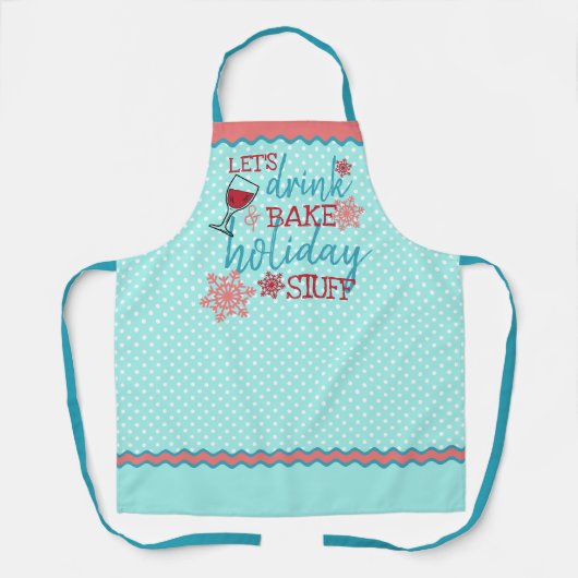 Funny Drink en Vakantiegroeptekst Schort (Voorkant)