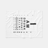 Funny drink eye-kaart fleece deken (Voorkant (Horizontaal))