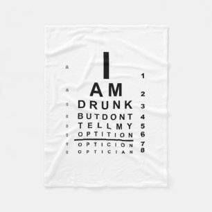 Funny drink eye-kaart fleece deken