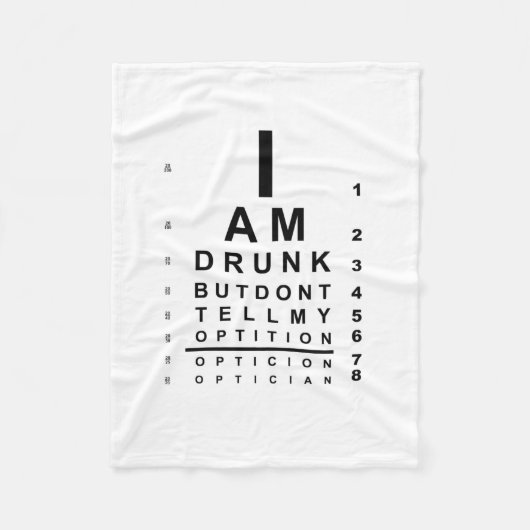 Funny drink eye-kaart fleece deken (Voorkant)