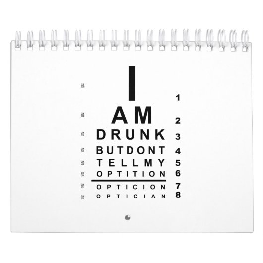 Funny drink eye-kaart kalender (Hoes)
