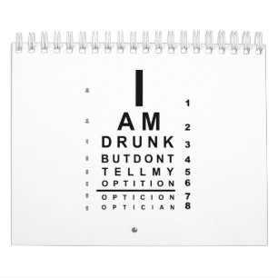 Funny drink eye-kaart kalender