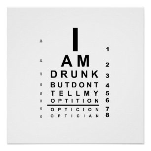 Funny drink eye-kaart perfect poster