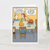 Funny Drink gezicht in Cake Birthday Kaart (Voorkant)