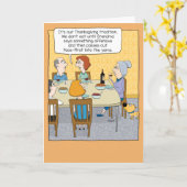 Funny Drink Grandma Thanksgiving Kaart (Gele Bloem)