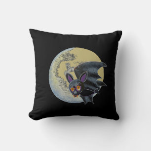 Funny Drink Halloween Full Moon Bat Kussen