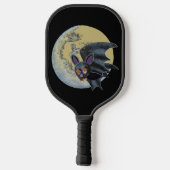 Funny Drink Halloween Full Moon Bat Pickleball Paddle (Achterkant)