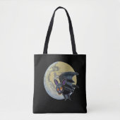 Funny Drink Halloween Full Moon Bat Tote Bag (Voorkant)