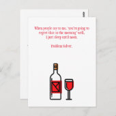 Funny Drink Hangover Briefkaart (Voorkant / Achterkant)