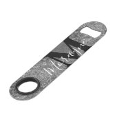 Funny Drink Joke Silver Glitter Monogram Naam Speed Flessenopener (Achterkant Gekanteld)
