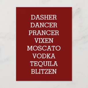 Funny Drink Kerstmis Briefkaart