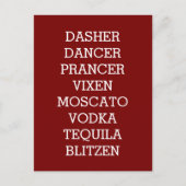 Funny Drink Kerstmis Briefkaart (Voorkant)