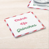 Funny Drink op feestdag kerstfeest Kartonnen Onderzetters (Schuin)