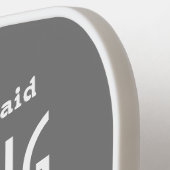 Funny Drink Practice Martini Grey Pickleball Paddle (Links Detail)