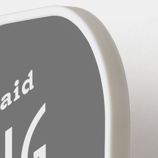 Funny Drink Practice Martini Grey Pickleball Paddle (Links Detail)