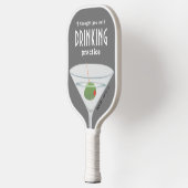 Funny Drink Practice Martini Grey Pickleball Paddle (Links)