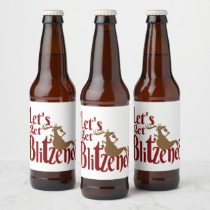 Funny drink rendierfeestdag bier etiket