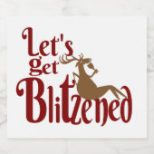 Funny drink rendierfeestdag bier etiket (Enkel label)