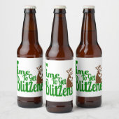 Funny drink rendierfeestdag bier etiket (Flessen)