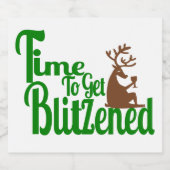 Funny drink rendierfeestdag bier etiket (Enkel label)