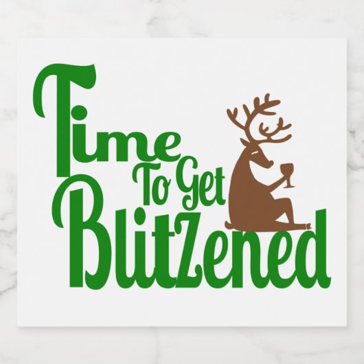 Funny drink rendierfeestdag bier etiket (Enkel label)