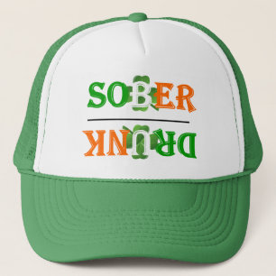 Funny drink sober St Patrick's day Trucker Pet