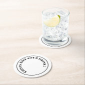 Funny drink text ronde kartonnen onderzetter (Insitu)