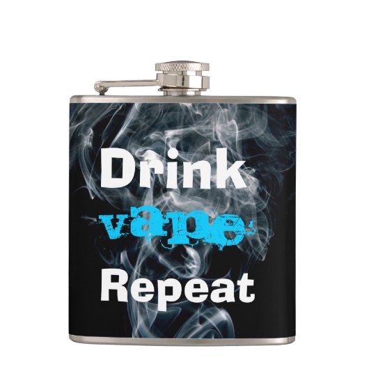 Funny Drink Vape Herhalen Heupfles (Voorkant)