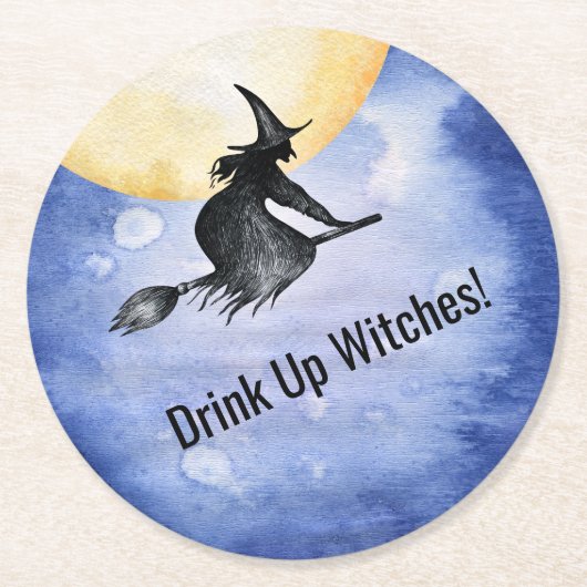 Funny Drink Witches Halloween Onderzetter (Voorkant)