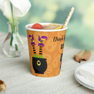 Funny Drink Witches Halloween op Papieren Bekers