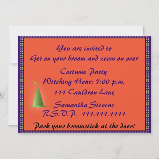 Funny Drink Witches Happy Halloween op Kaart (Achterkant)